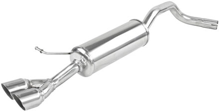 InoxCar uitlaat passend voor Skoda Fabia (NJ) 1.2 TSI 90-110pk 2014- 2x80mm Racing IXSKFA04RA