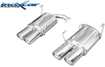 InoxCar uitlaat passend voor Subaru Impreza 2.5T WRX STi 10MY 300pk 2010-2013 2x100mm IXSUIM27XR10