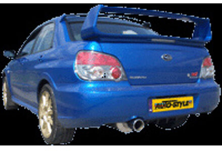 InoxCar uitlaat passend voor Subaru Impreza 4WD 2.5 STi (230pk) 2006- 102mm met CE IXSUIM15102