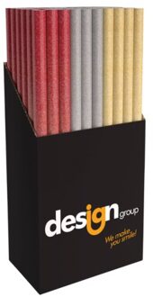 Inpakpapier design group glitter uni 150x70cm Assorti