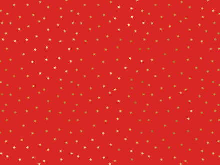 Inpakpapier Rood met Gouden Metallic sterren Rood - Zalm