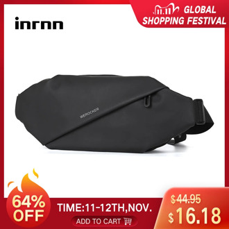inrnn Fashion Men Outdoor Sports Waist Bag Travel Fanny Pack Waterproof Shoulder Belt Bag Male Messenger Bags Teenager Chest Bag