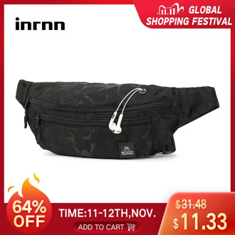 inrnn Fashion Men Waist Bag Waterproof Men's Belt Bags Outdoor Sports Sling Chest Bag for Teenager Male Shoulder Messenger Bag