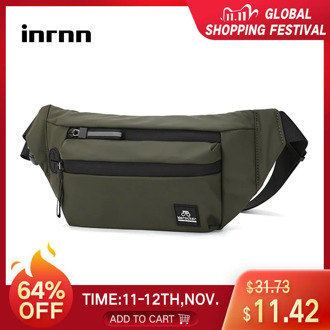 inrnn Men Waterproof Belt Bag Fashion Chest Pack Male Waterproof Waist Bag Outdoor Sports Fanny Pack Men's Travel Shoulder Bags