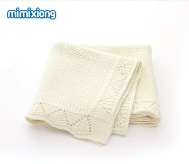 Ins Baby Gebreide Deken Jongens En Meisjes 'Breien Deken Baby Winddicht Cover Quilt Happy-Nappers uit-wit