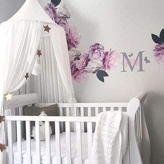 Ins Chiffon Tent Voor Kinderen Klamboe Nordic Kinderen Tent Woondecoratie Spel Speeltuin Creatieve Ademend Bed Luifel wit