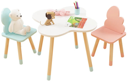 Ins children's study table and chairs kindergarten cartoon cloud small table writing toy game table and chair set