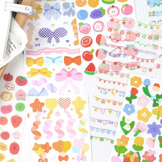 Ins Creative Rainbow Series Stickers DIY Scrapbook Mobile Diary Stationery Party Gift Decoration Sticker