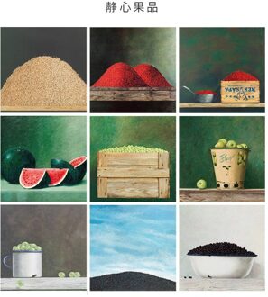 Ins Eenvoudige Moderne Olieverf Deco-Hangers Card 9 Sheets Kleurrijke Foto Props Slaapkamer Diy Muur Sticker Vierkante Postkaart Bladwijzers