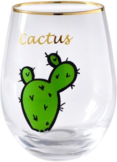 Ins Gouden Rand Wine Glass Charms Crystal Flamingo Mr Elanden Cactus Kat Nespresso Whiskey Cocktail Petty Cup Sap Bril cactus A