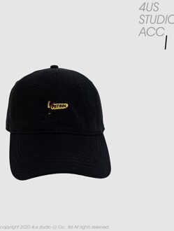 Ins Hoed Vrouwen Lente En Zomer Koppels Casual Veelzijdige Softtop Baseball Cap Mannen Alfabet Geborduurd Gewassen Cap zwart