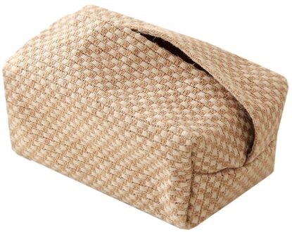 Ins Katoen En Linnen Pompen Doos Stof Eenvoudig Weven Homestay Decoratie Toiletpapier Opslag Beige Abrikoos Foto Prop