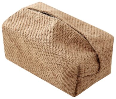 Ins Katoen En Linnen Pompen Doos Stof Eenvoudig Weven Homestay Decoratie Toiletpapier Opslag Beige Abrikoos Foto Prop