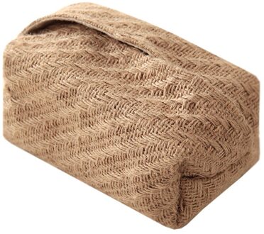 Ins Katoen En Linnen Pompen Doos Stof Eenvoudig Weven Homestay Decoratie Toiletpapier Opslag Beige Abrikoos Foto Prop