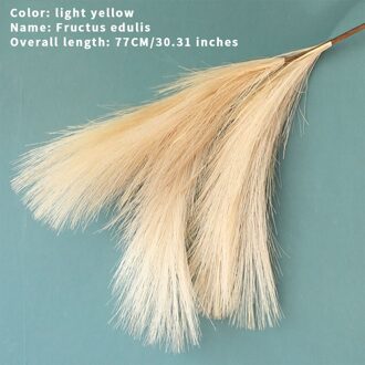 Ins Kunstmatige Bloem Art Zegge Kunstmatige Riet Riet Plant Reed Ingemaakte Diy Bruiloft Home Party Kantoor Tafel Kerst Decoratie licht geel