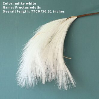 Ins Kunstmatige Bloem Art Zegge Kunstmatige Riet Riet Plant Reed Ingemaakte Diy Bruiloft Home Party Kantoor Tafel Kerst Decoratie melkachtig wit