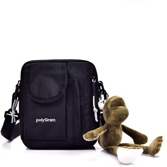 Ins Mannen Messenger Bag Eenvoudige Mode Een Schoudertas Trend Messenger Bag Oxford Doek Messenger Bag zwart