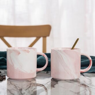 ins Met Lepel Keramische Koreaanse tumbler tazas de ceramica creativas mok coffee cup kopjes en mokken grappig roze Nordic