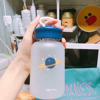Ins mini leuke water fles botellas para agua mooie glas Cartoon ruimte Volwassenen Direct Drinken 460ml Dag