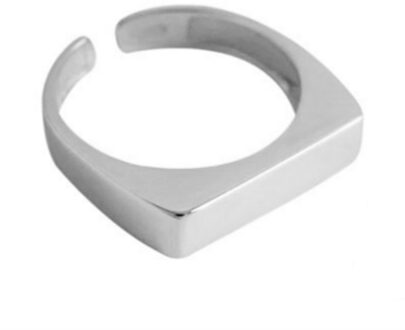 Ins Minimalistische Geometrie 925 Sterling Zilveren Ringen Voor Vrouwen Verstelbare Handgemaakte Bijoux Argent 925 Massif Giet Femme Sieraden Platinum A