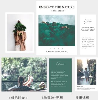 Ins Nordic Eenvoudige Moderne Postkaart 7 Vellen Creatieve Deco-Hangers Kaart Diy Muursticker Achtergrond Poster Foto Props Sturen Sticker B