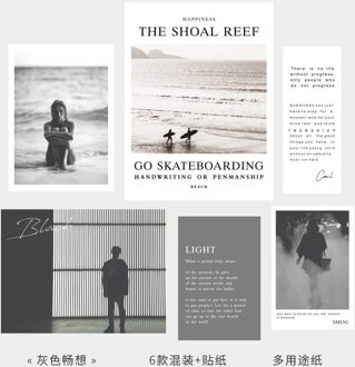 Ins Nordic Eenvoudige Moderne Postkaart 7 Vellen Creatieve Deco-Hangers Kaart Diy Muursticker Achtergrond Poster Foto Props Sturen Sticker