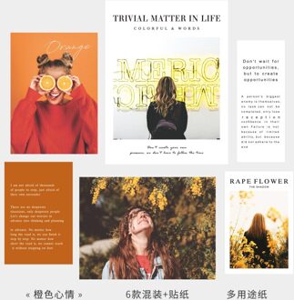 Ins Nordic Eenvoudige Moderne Postkaart 7 Vellen Creatieve Deco-Hangers Kaart Diy Muursticker Achtergrond Poster Foto Props Sturen Sticker