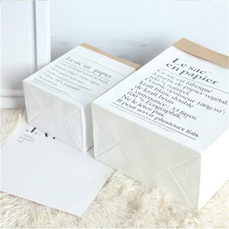 Ins Papieren Zak Kraft Opslag Mini Dubbele Dikke Nordic Wind Vaas S / wit