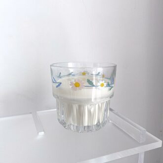 Ins Stijl Kleine Daisy Glas Mooie Meisje Web Celebrity Sap Cup Ontbijt Cup Idyllische Stijl Melk Cup Water Cup High