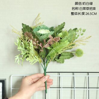 Ins Wind Hand Boeket Hortensia Kunstmatige Bloem Woondecoratie Bruidsboeket Bloem Muur Nep Bloem groen