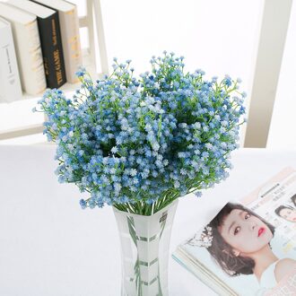 Ins Wind Simulatie Bloem Gypsophila Kunstmatige Bloem Kunstmatige Bloem Bruiloft Decoratie Kunstmatige Bloem Woondecoratie blauw