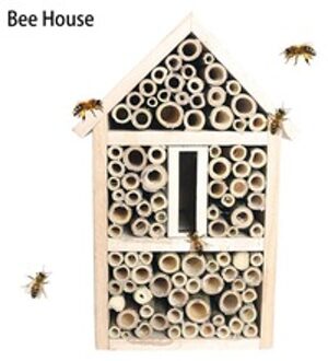 Insect Bee Huis Bamboe Houten Bijenkorf Bijenteelt Imker Tool Voor Eenzame Bijen Huis Tuin Decoratie