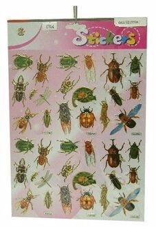 Insecten plakplaatjes - Stickers Multikleur