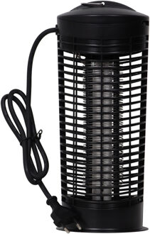 insectenlamp - zwart - D10 x H30 cm - met snoer - neonlamp