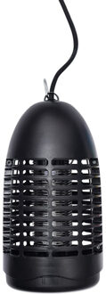 insectenlamp - zwart - D13 x H26 cm - met snoer - neonlamp