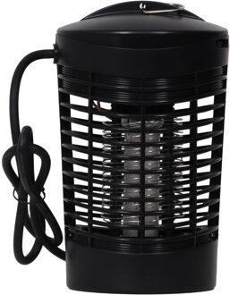 insectenlamp - zwart - D9 x H20 cm - met snoer - neonlamp