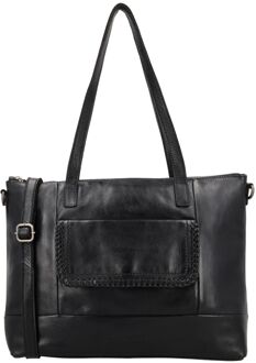 Inspired by Country Shopper black damestas Zwart - H 26 x B 38 x D 12 cm