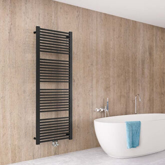 Instamat Designradiator Instamat Rim 150x60 cm 6 Aansl. 1/2" Incl. Wandconsoles Zwart Instamat