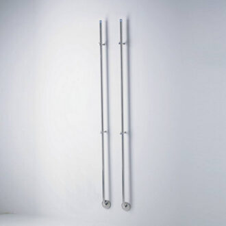 Instamat Jay Elektrische Handdoekradiator 172cm hoog 29Watt geborsteld RVS JAY003 RVS geborsteld