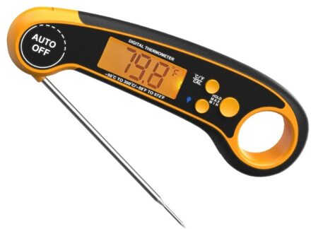 Instant Read Vlees Thermometer Waterdichte Digitale Voedsel Thermometer Met Achtergrondverlichting geel