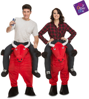 Instap Kostuum Rode Stier Rood - Zalm