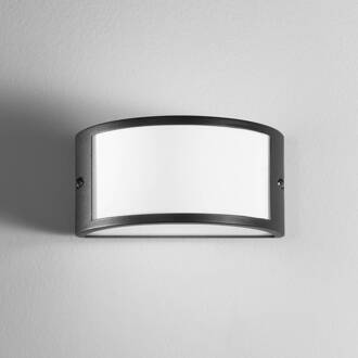 Intec Buitenwandlamp Austin, zwart, breedte 25 cm, metaal, IP54 zwart, wit