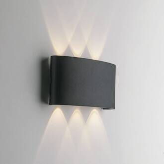 Intec LED buiten wandlamp Betle, antraciet Breedte 17 cm Metaal CCT