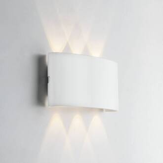 Intec LED buiten wandlamp Betle, wit, breedte 17 cm, metaal, CCT