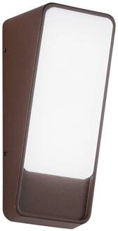 Intec LED buiten wandlamp Coupe, bronskleurig, hoogte 20 cm, metaal brons, wit