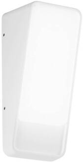 Intec LED buiten wandlamp Coupe, wit, hoogte 20 cm, metaal