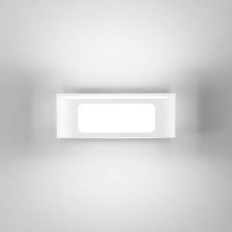 Intec LED buiten wandlamp DESERT, wit, breedte 25 cm, metaal