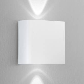 Intec LED buiten wandlamp KLEIN, wit, breedte 11 cm, kunststof