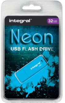 Integral USB-stick 2.0 Integral 32GB neon blauw