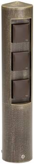 Integreerbare stopcontactenzuil COLONNA bruin brons / oud-messing